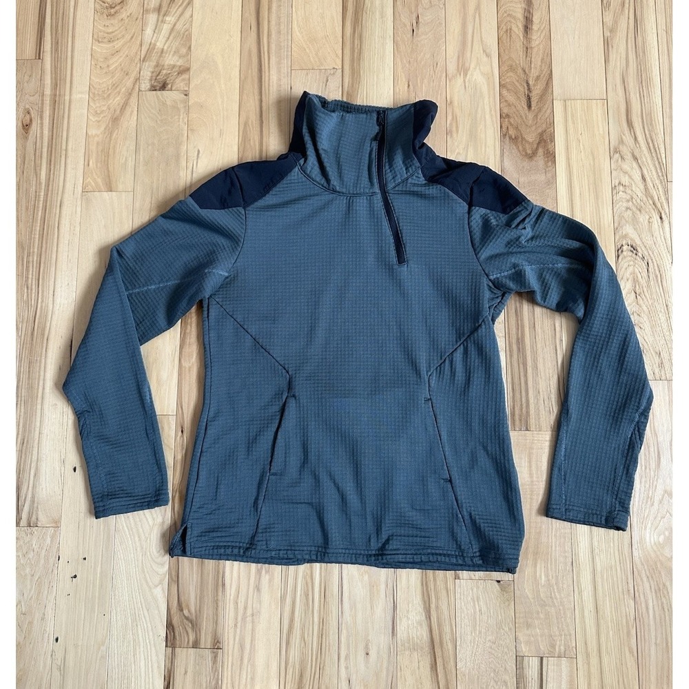 Triple Aught Design Women's 1/4 Pullover Shirt LARGE Loden Gray Polartec TAD